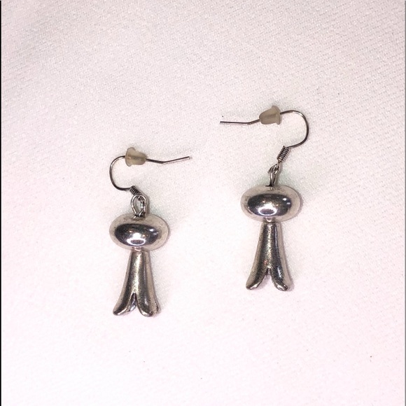 CowgirlZ at HEART Jewelry - SILVER SQUASH BLOSSOM EARRINGS NEW  1 1/2” Long x 1/2” Around STATEMENT EARRINGS